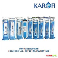 Combo 9 lõi lọc nước Karofi chính hãng dùng cho máy lọc nước Karofi Ro - Hàng Chính Hãng